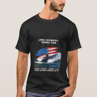 Camiseta Mujeres USS Georgia SSBN 729 submarino de bandera