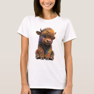 Camiseta Mujeres Vaca Highland Bebé Caprichosas Coloridas