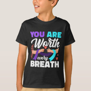 Camiseta Mujeres Valen Cada Aliento Conciencia Depresión