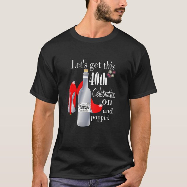 Camiseta Mujeres Vamos A Llevar Esta 40ª Celebración Y Popp (Anverso)