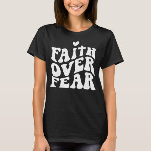 Camiseta Mujeres varones chicas Fe por Temor Cruz Cristiana