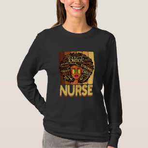 Camiseta Mujeres ventilaron Melanin Afro Enfermera Reina de