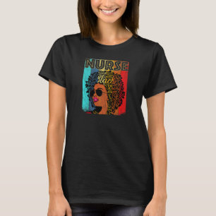 Camiseta Mujeres ventilaron Melanin Afro Enfermera Reina de