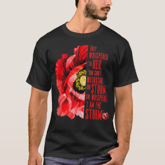 Camiseta Mujeres, veteranas adormidera roja, soy la torment