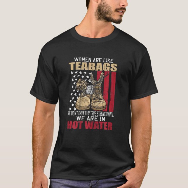 Camiseta Mujeres veteranas como Teabags Veteran Day Grap (Anverso)