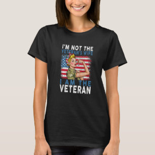 Camiseta Mujeres veteranas día patriotas Soy la veterana no