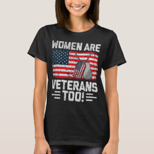 Camiseta Mujeres Veteranas También Patrióticas Veterana Fem