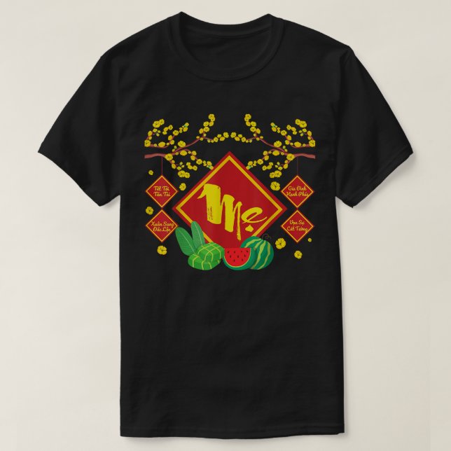 Camiseta Mujeres Vietnamitas Decoración De Año Nuevo 2022 M (Diseño del anverso)