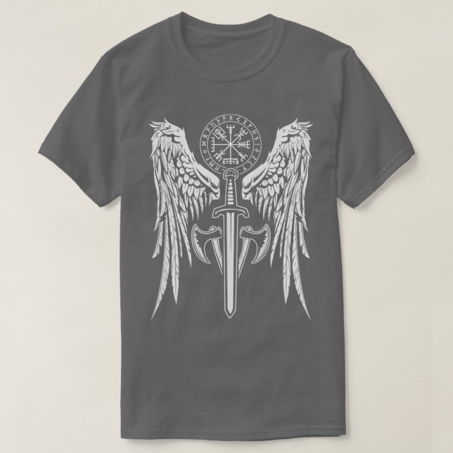 Camiseta Mujeres Viking Valhalla Valkyrie Wings Norse Mytho (Diseño del anverso)