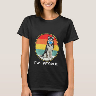 Camiseta Mujeres Viñedos Siberian Husky Dog Wearin
