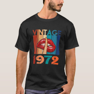 Camiseta Mujeres Vintage 1972 50º Nacimiento Mujeres 50 Año