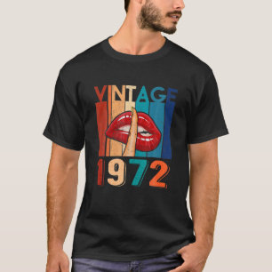 Camiseta Mujeres Vintage 1972 50º Nacimiento Mujeres 50 Año