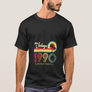 Camiseta Mujeres Vintage 1990 32º cumpleaños Tee de 32 años