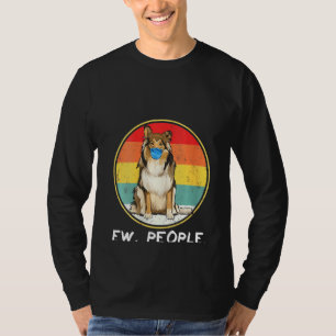 Camiseta Mujeres Vintage Ew People Collie Dog con cara M