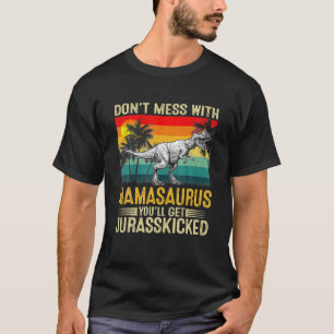 Camiseta Mujeres Vintage Mamasaurus Dinosaur T Rex Mothers