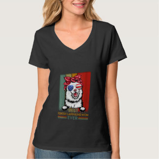 Camiseta Mujeres Vintage Mejor Acabado Lapphund Mamá Siempr