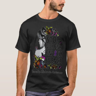 Camiseta Mujeres Violencia Doméstica Conciencia Detener Vio