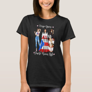 Camiseta Mujeres Virgo de estilo puertorriqueño Reina Zodia