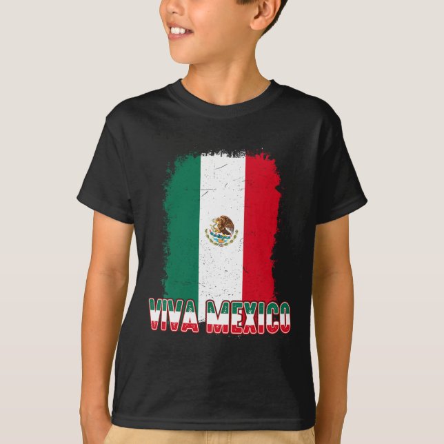Camiseta Mujeres Viven la Bandera de México Niños Infierno  (Anverso)