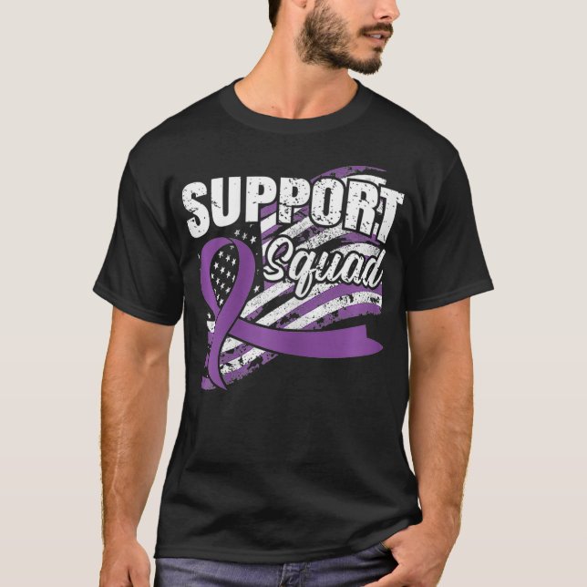 Camiseta Mujeres Vulvar Apoyo al Cáncer Escuadrón de Apoyo  (Anverso)