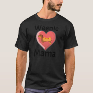 Camiseta Mujeres Weenie Mama Dachshund Weiner Dog Heart Lov