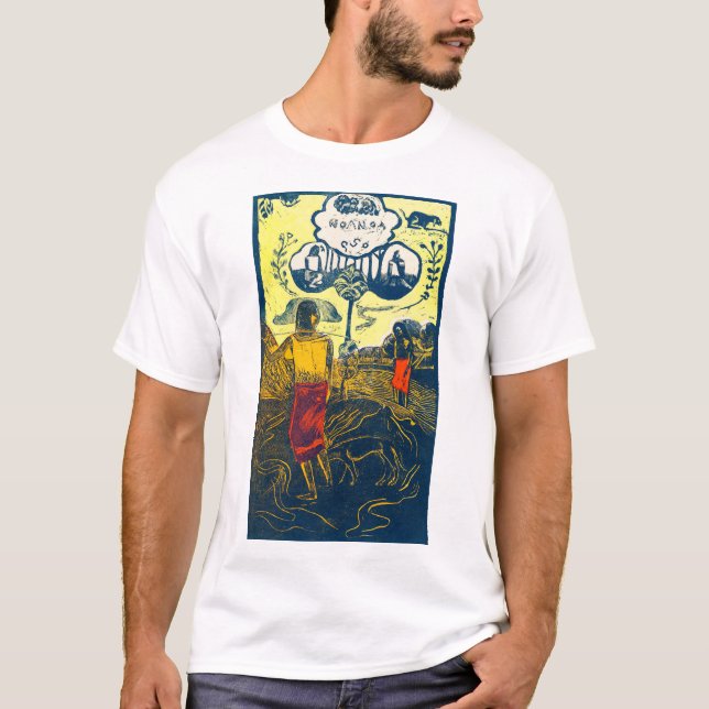 Camiseta Mujeres y perros tahitianos, Gauguin (Anverso)