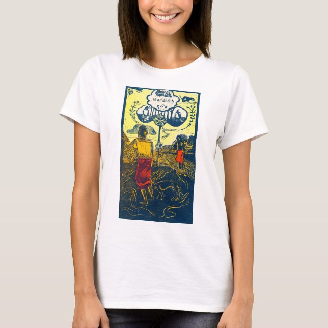 Camiseta Mujeres y perros tahitianos, Gauguin (Anverso)
