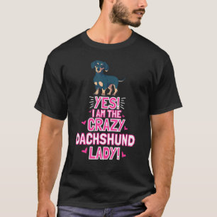 Camiseta Mujeres Yo Soy La Loca Dachshund Lady Outfit Dachs