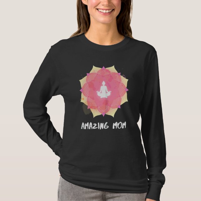 Camiseta Mujeres Yoga Mamá Día de la Madre Mandala 3 (Anverso)