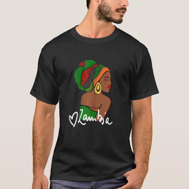 Camiseta Mujeres Zambia Bandera de Zambia Herencia étnica a (Anverso)