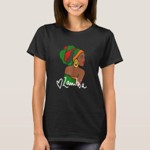 Camiseta Mujeres Zambia Bandera de Zambia Herencia étnica a