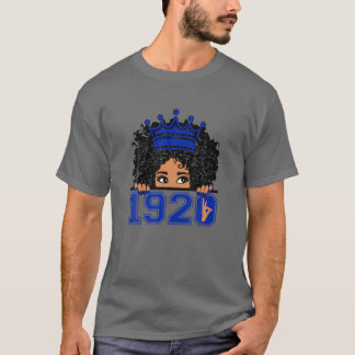 Camiseta Mujeres Zeta-1920 Rótulo de mano Phi-Beta de la Co