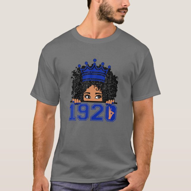 Camiseta Mujeres Zeta-1920 Rótulo de mano Phi-Beta de la Co (Anverso)