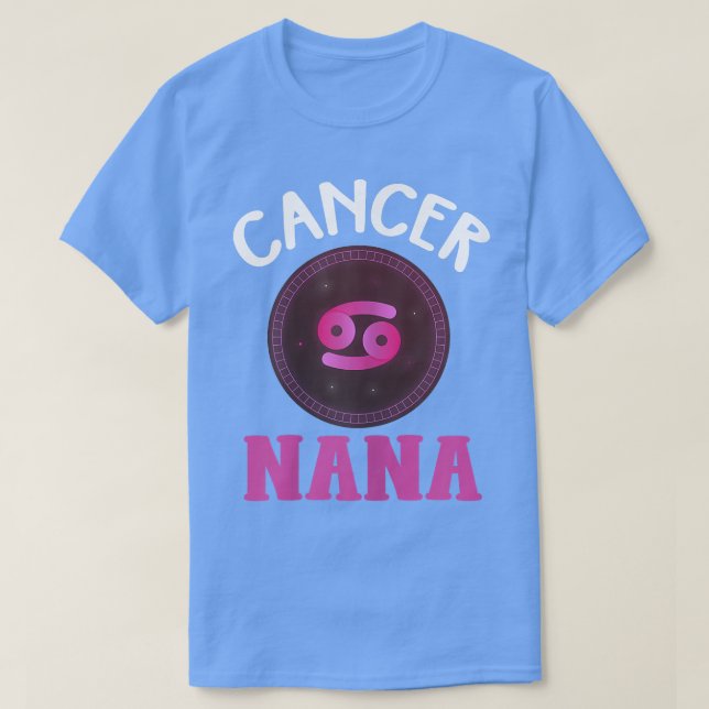 Camiseta Mujeres Zodiac Cáncer de Rótulo Nana Shirt Horosco (Diseño del anverso)