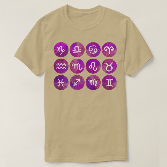Camiseta Mujeres Zodiac Rótulos Astrología Horóscopo Mujere (Diseño del anverso)