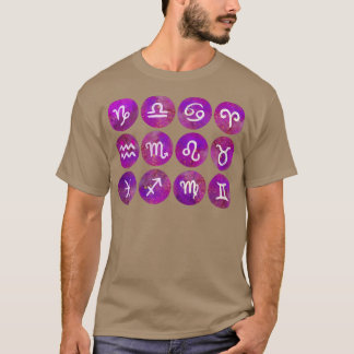 Camiseta Mujeres Zodiac Rótulos Astrología Horóscopo Mujere