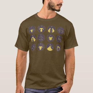 Camiseta Mujeres Zodiac Rótulos Astrología Horóscopo Mujere