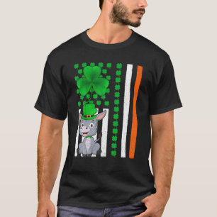 Camiseta Mula de la bandera americana vintage trébol irland