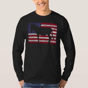 Camiseta Mula De La Bandera Estadounidense 4 De Julio Burro
