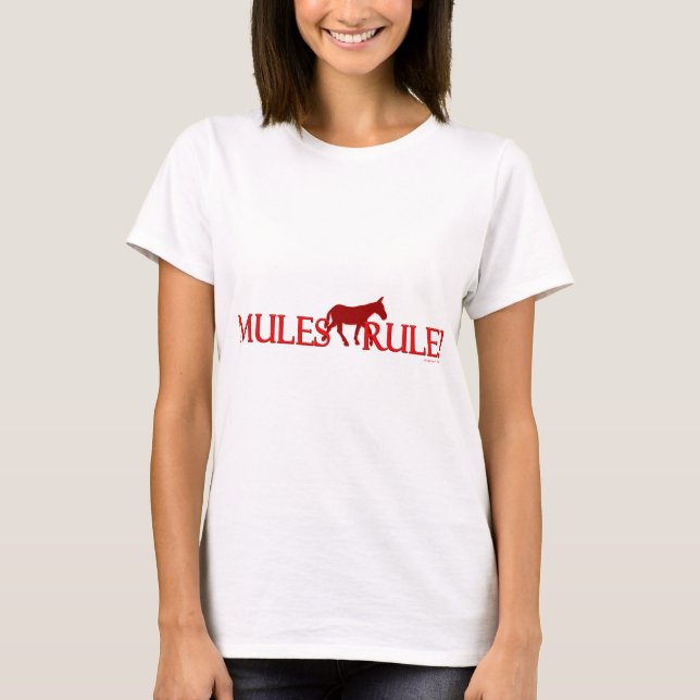 Camiseta ¡Mulas gobiernan! Silueta (Anverso)