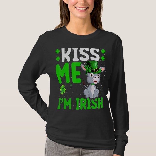 Camiseta Mule Kiss Me llamo "soy la mula irlandesa" (Anverso)