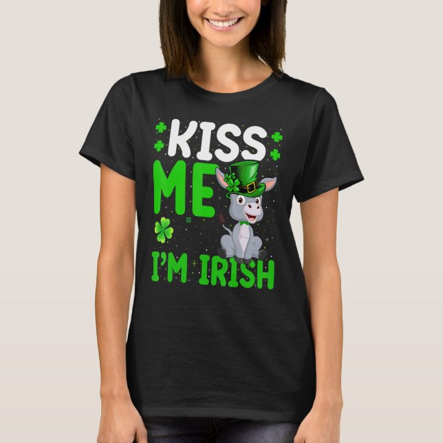 Camiseta Mule Kiss Me llamo "soy la mula irlandesa" (Anverso)