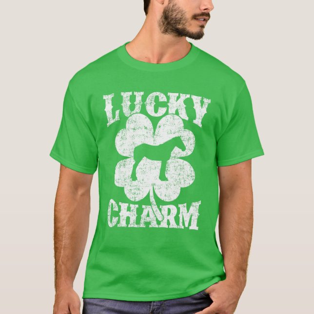 Camiseta Mule Lover Shamrock Lucky Charm Mule St Patrick (Anverso)