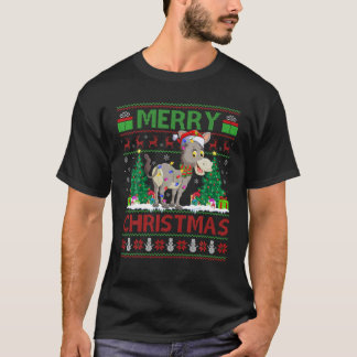 Camiseta Mule Lover Xmas enciende Navidades de Santa Ugly M
