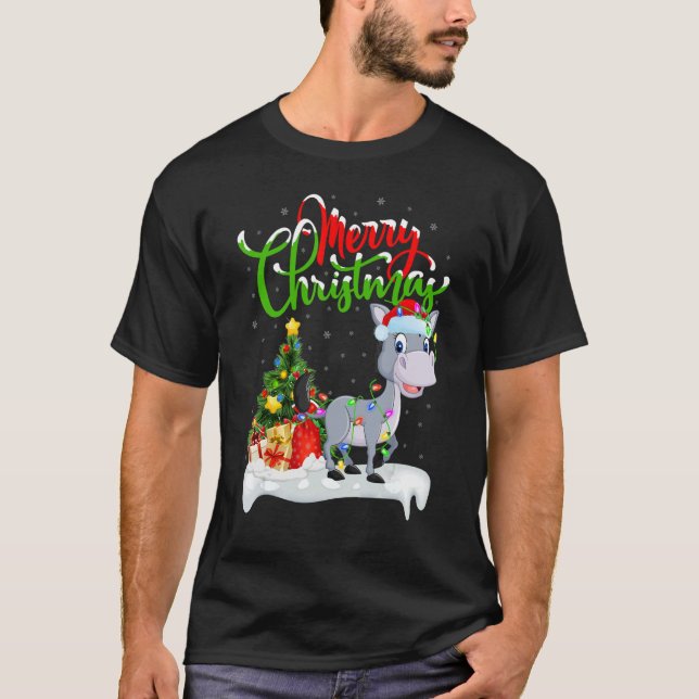 Camiseta Mule   Xmas Decorations Santa Mule Christmas (Anverso)