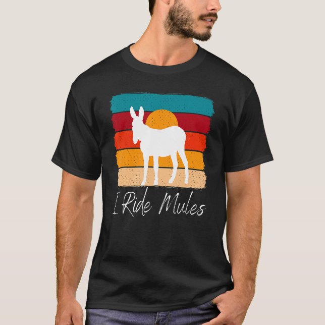 Camiseta Mule y atardecer viajo mulas (Anverso)