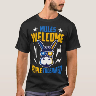 Camiseta Mules de burro dan la bienvenida a los animales am