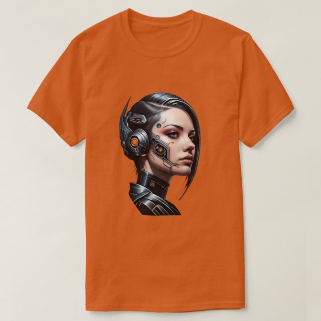 Camiseta mulher cyberpunk (Diseño del anverso)