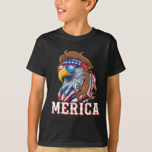 Camiseta Mullet Águila Divertida 4 De Julio De EE. UU. Band
