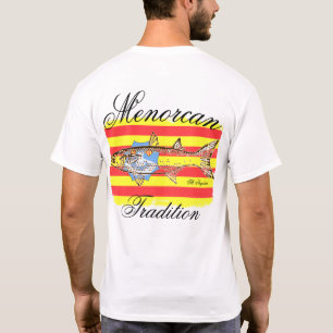 Camiseta Mullet de tradición menorquina en diseño de playa